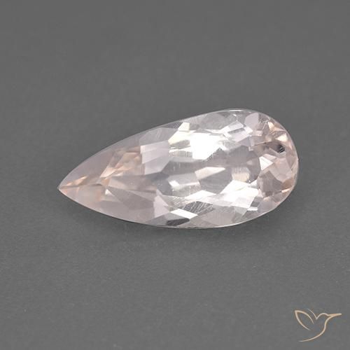 1.50ct Natural Light Pink Morganite, Pear Shape, VS