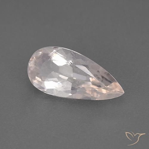 1.50 ct Pink Morganite Stone, Natural Morganite in Pear Facet Shape for Sale