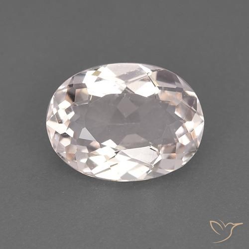 1.51 ct Pink Morganite Stone, Natural Morganite in Oval Facet Shape for Sale