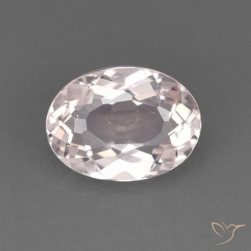 1.18 ct Pink Morganite Stone, Natural Morganite in Oval Facet Shape for Sale