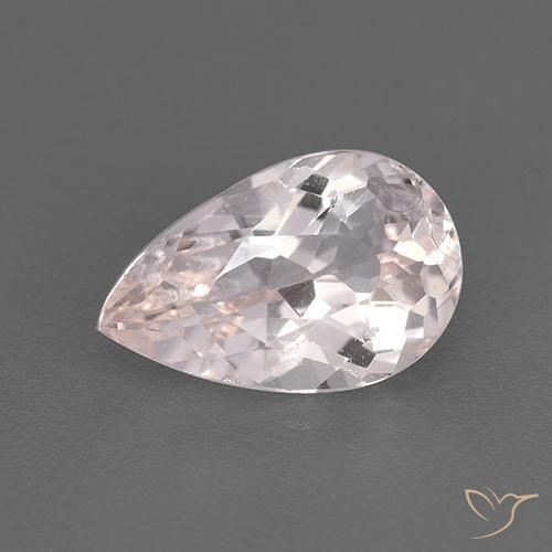 1.53 قيراط مورغانيت وردي ، <cite dir="ltr" lang="en">9.8 x 6.3</cite> ملم قطع كمثرى من أفغانستان, Photo A