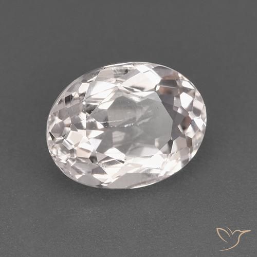 1.21 ct Pink Morganite Stone, Natural Morganite in Oval Facet Shape for Sale