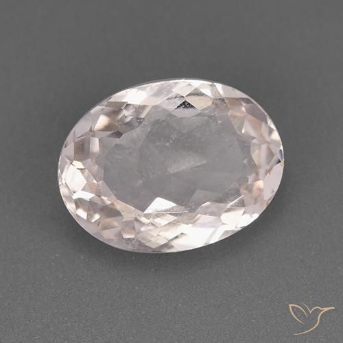 1.63 ct Pink Morganite Stone, Natural Morganite in Oval Facet Shape for Sale
