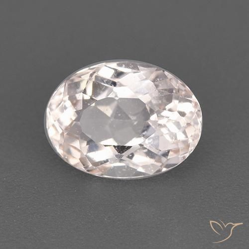 1.38 ct Pink Morganite Stone, Natural Morganite in Oval Facet Shape for Sale