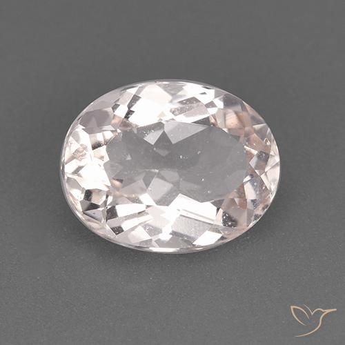 1.85ct Natural Flamingo Pink Morganite, Oval, VS