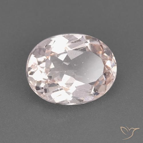 1.85 ct Pink Morganite Stone, Natural Morganite in Oval Facet Shape for Sale