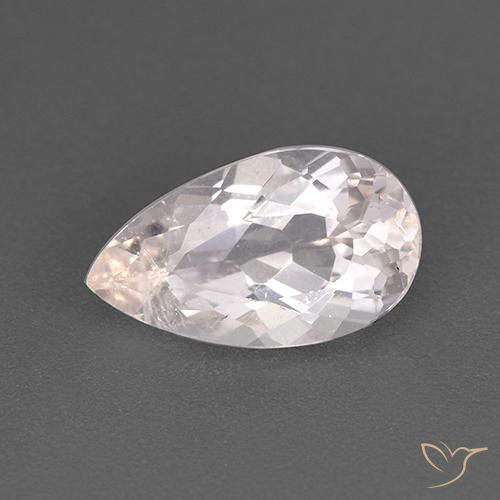 1.53ct Natural Light Pink Morganite, Pear Shape, VS