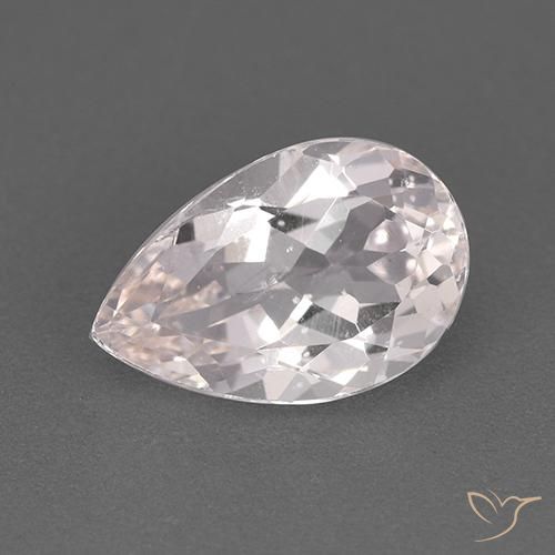 1.73ct Natural Light Pink Morganite, Pear Shape, VS