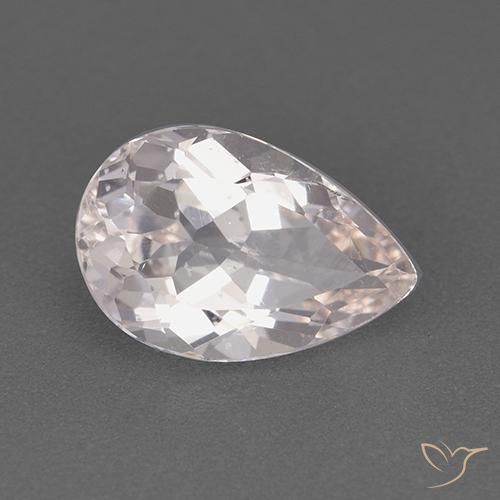 1.73 ct Pink Morganite Stone, Natural Morganite in Pear Facet Shape for Sale