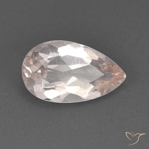 1.75 ct Pink Morganite Stone, Natural Morganite in Pear Facet Shape for Sale