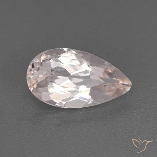 1.60 ct Pink Morganite Stone, Natural Morganite in Pear Facet Shape for Sale