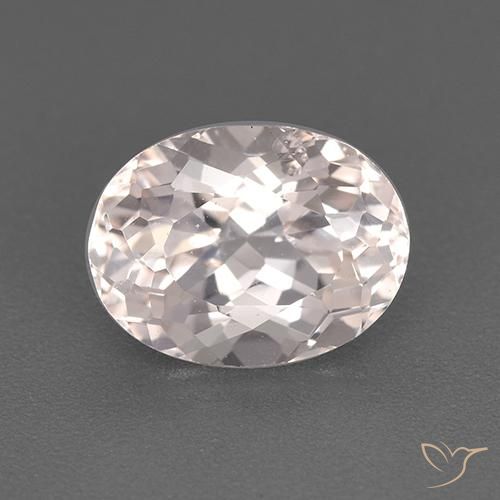 1.95ct Natural Light Pink Morganite, Oval, VS