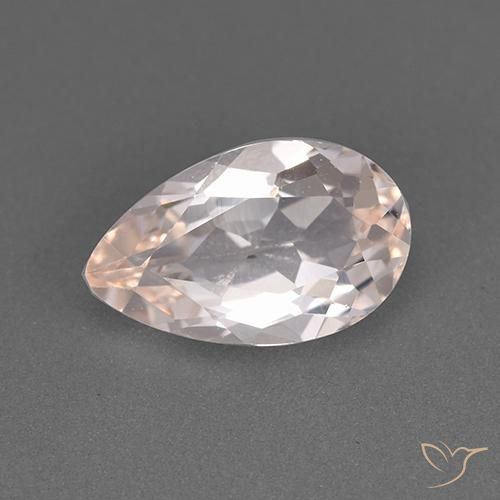 1.42ct Natural Flamingo Pink Morganite, Pear Shape, VVS-VS