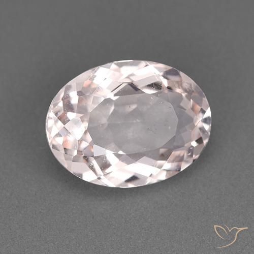1.61 ct Pink Morganite Stone, Natural Morganite in Oval Facet Shape for Sale