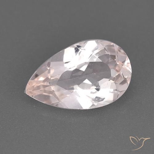 1.38ct Natural Light Pink Morganite, Pear Shape, VS