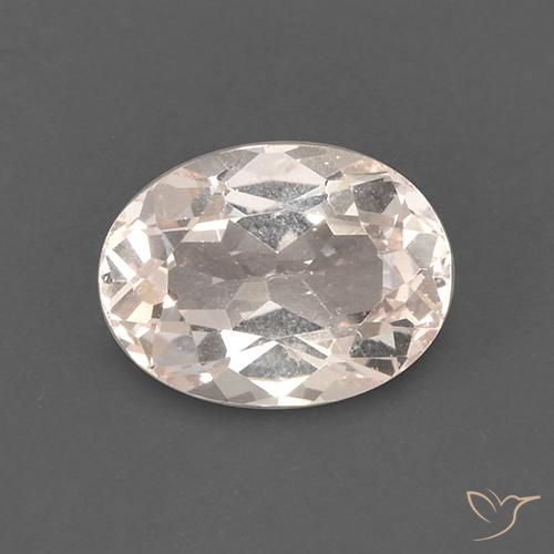 1.68ct Natural Medium-Light Pink Morganite, Oval, VS