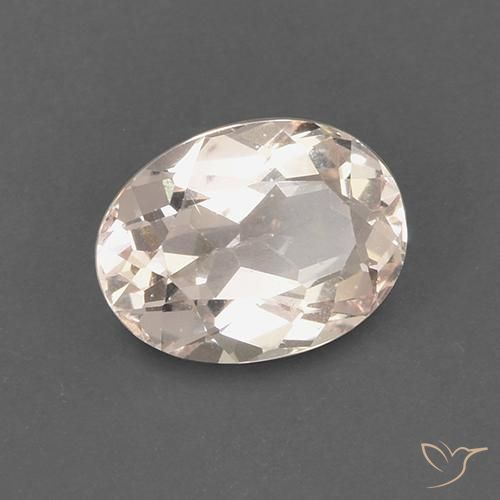 1.68 ct Pink Morganite Stone, Natural Morganite in Oval Facet Shape for Sale