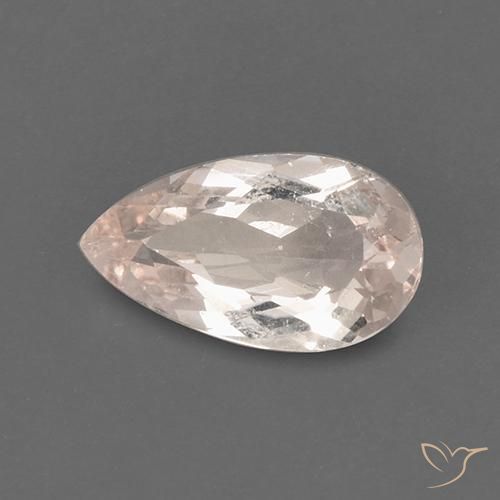 1.60 ct Pink Morganite Stone, Natural Morganite in Pear Facet Shape for Sale