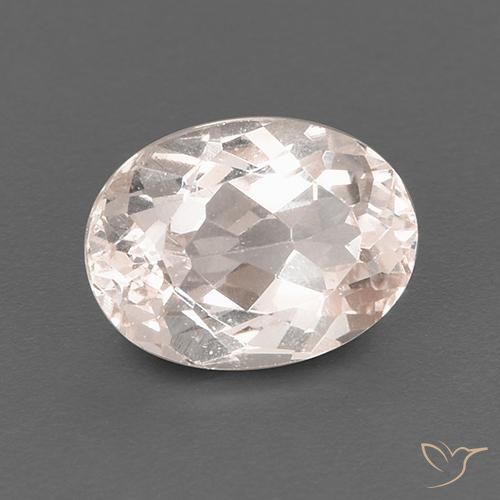 1.33 ct Pink Morganite Stone, Natural Morganite in Oval Facet Shape for Sale
