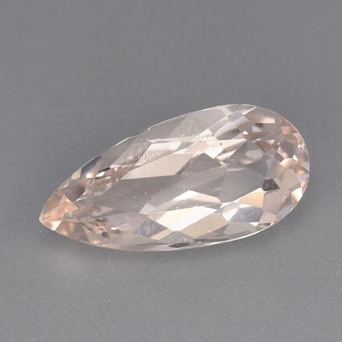 12,9 x 6,3mm rosa Morganit im Birnen Schliff aus Afghanistan, Gewicht 2,08 ct, Garantiert echter Edelstein in VVS-VS Reinheit, 1 Stück Morganit - die Farbe ist Lachs-rosa, Mohs-Härte von 7,5 - 8 Geeignet für den täglichen Gebrauch im Schmuck, Photo A