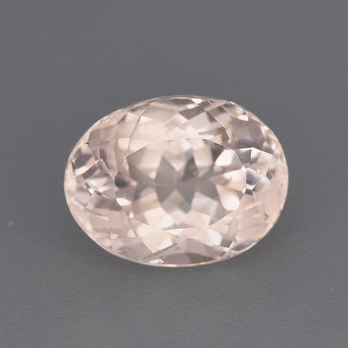 2.13 ct Pink Morganite Gemstone, Morganite Gem in Oval Facet Shape for Sale.