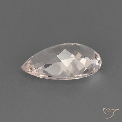Morganite Gemstone in 10.4 x 6.3 mm Size for Sale, Morganite Stone in Salmon Pink Color
