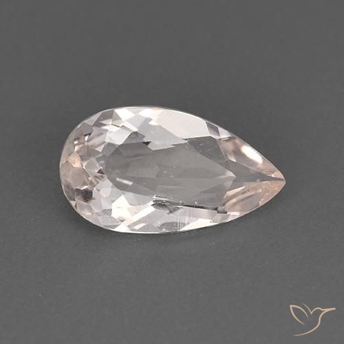 1.12 ct Pink Morganite Stone, Natural Morganite in Pear Facet Shape for Sale