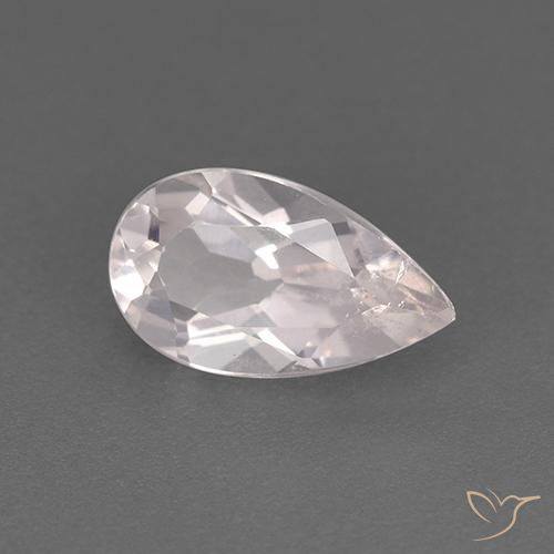 0.97 ct Pink Morganite Stone, Natural Morganite in Pear Facet Shape for Sale