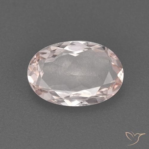 0.77ct Natural Flamingo Pink Morganite, Oval, VVS-VS
