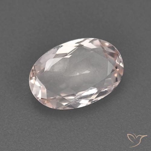 0.77 ct Pink Morganite Stone, Natural Morganite in Oval Facet Shape for Sale