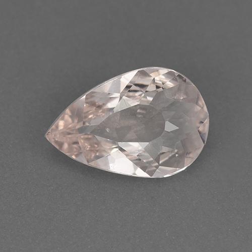 Light Pink Morganite Gem - 0.6ct Pear Facet (ID: 520010)
