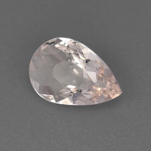 0.61 ct Pink Morganite Stone, Natural Morganite in Pear Facet Shape for Sale