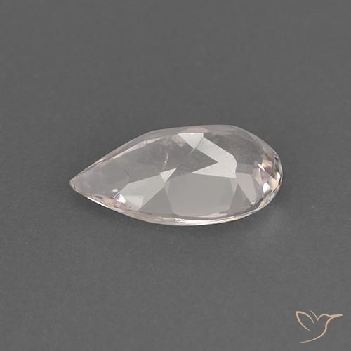 Morganite Gemstone in 9 x 5.2 mm Size for Sale, Morganite Stone in Very Light Pink Color