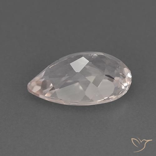 Morganite Gemstone in 10 x 6.3 mm Size for Sale, Morganite Stone in Very Light Pink Color