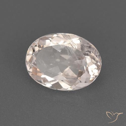 1.18 ct Pink Morganite Stone, Natural Morganite in Oval Facet Shape for Sale