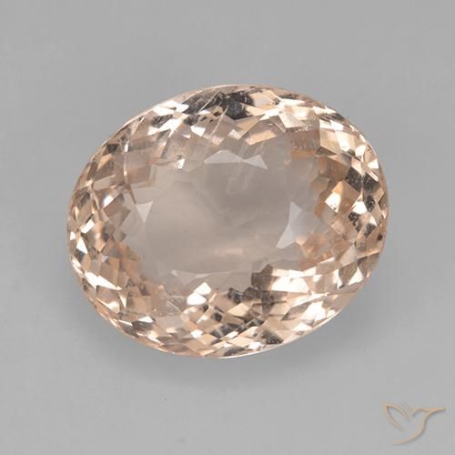 Medium Pink Morganite Gem - 5.5ct Oval Portuguese-Cut (ID: 524218)