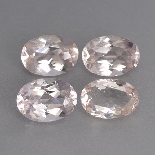 2.90 ctw Pink Morganite Stones, Natural Morganite in Oval Facet Shape for Sale
