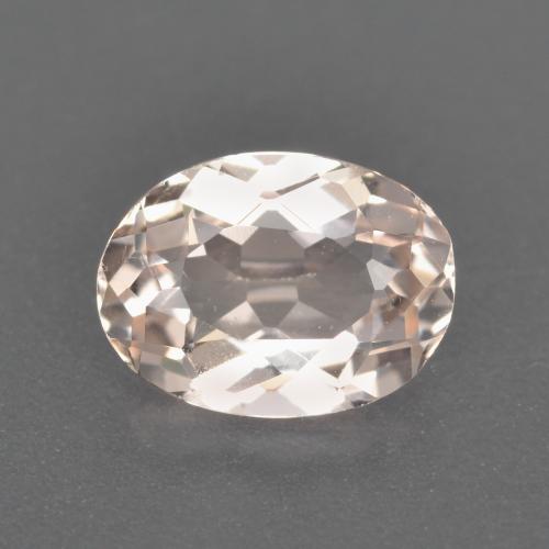 1.00 ct Pink Morganite Gemstone, Morganite Gem in Oval Facet Shape for Sale.