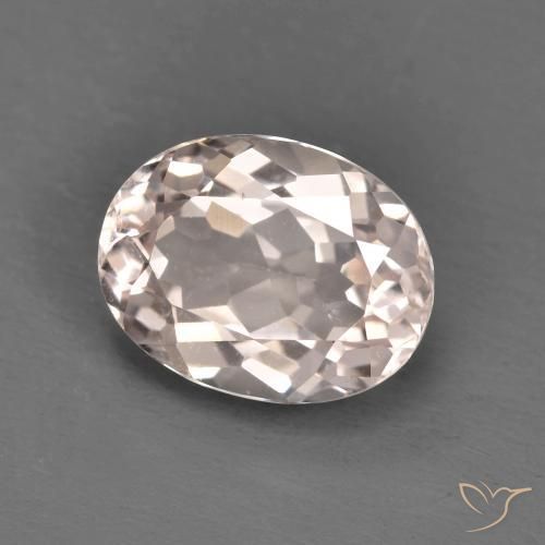 1.72ct Natural Light Pink Morganite, Oval, VS
