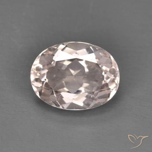 1.72 ct Pink Morganite Stone, Natural Morganite in Oval Facet Shape for Sale