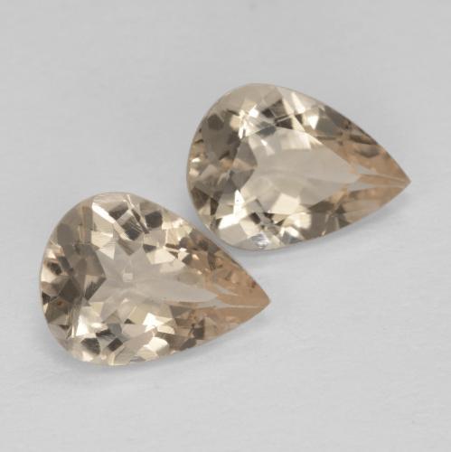 1.78 ctw Golden Morganite Stones, Natural Morganite in Pear Facet Shape for Sale