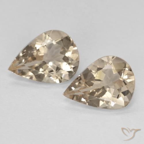 Light Golden Morganite Gem - 0.8ct Pear Facet (ID: 571876)