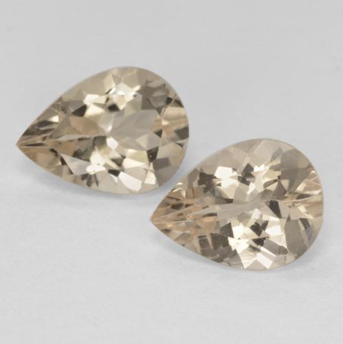 hellgolden Morganit Edelstein - 1ct Birnen Schliff (ID: 571881)