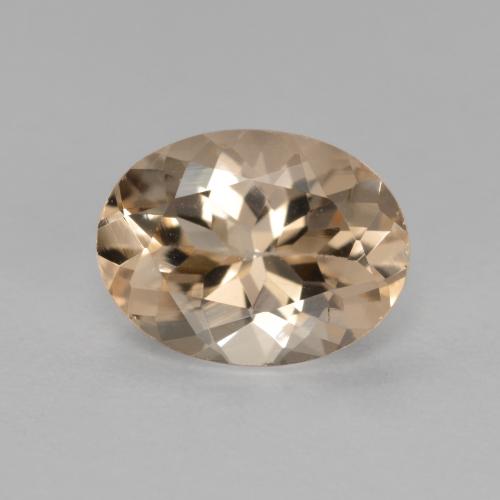 Saumon Rose Morganite gemme - 1.1ct Ovale facette (ID: 571910)