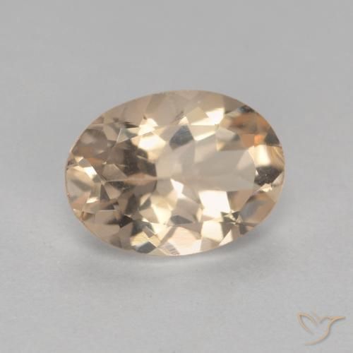 1.05 ct Pink Morganite Stone, Natural Morganite in Oval Facet Shape for Sale