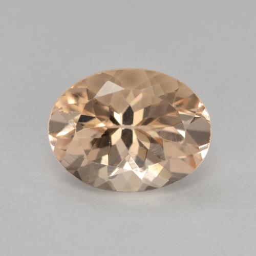 Salmon Pink Morganite Gem - 1.3ct Oval Facet (ID: 571913)