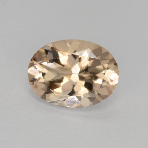 Светло-золотистый Морганит Камень - 1.1ct Фасетный Овал (ID: 571916)