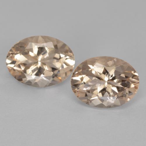 Оранжево-розовый Морганит Камень - 1.2ct Фасетный Овал (ID: 572300)