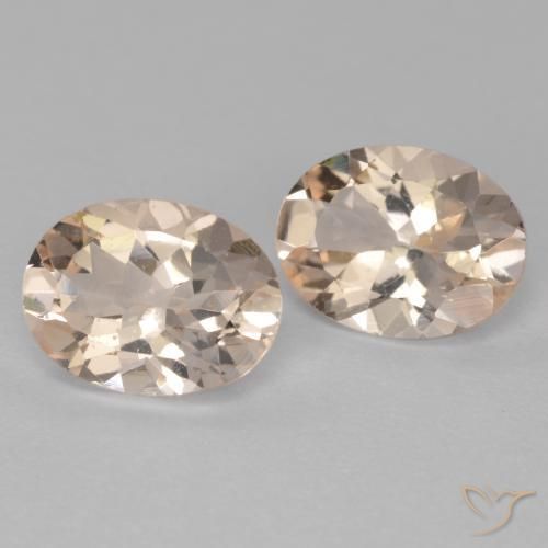 2.14 ctw Pink Morganite Stones, Natural Morganite in Oval Facet Shape for Sale