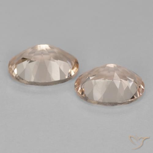 Morganite Gemstones in 8 x 6 mm (calibrated) Size for Sale, Morganite Stones in Salmon Pink Color